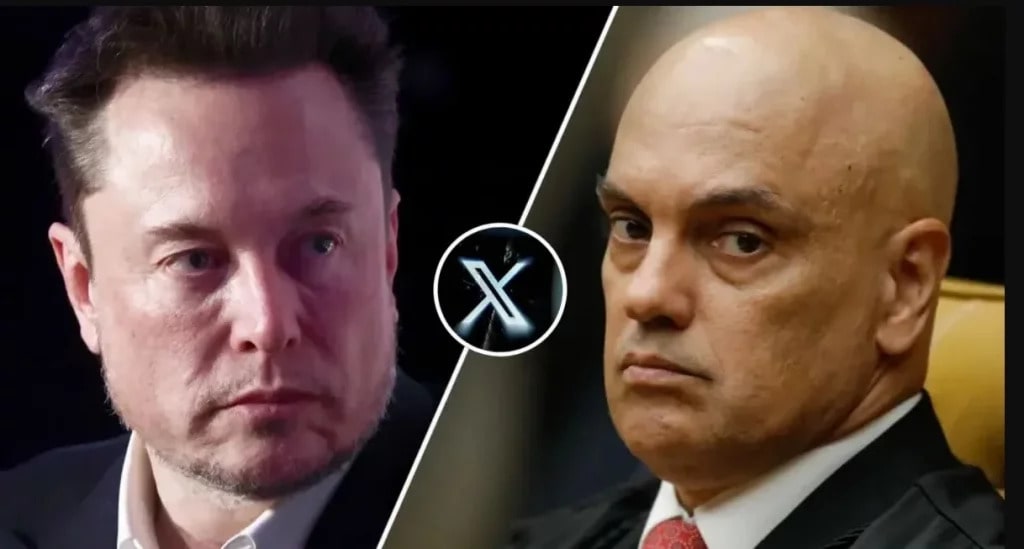 Elon Musk and Alexandre de Moraes - X Block in Brazil